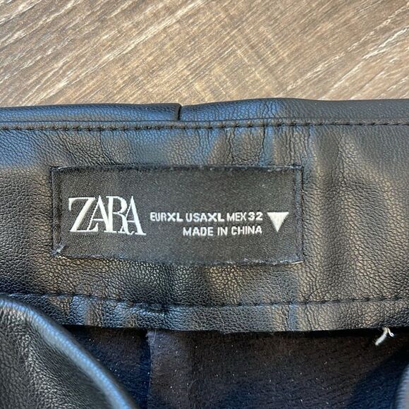Zara Size XL faux leather pants - Picture 3 of 7
